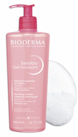 BIODERMA foto produto, Sensibio Gel moussant 500ml, gel moussant para pele sensível